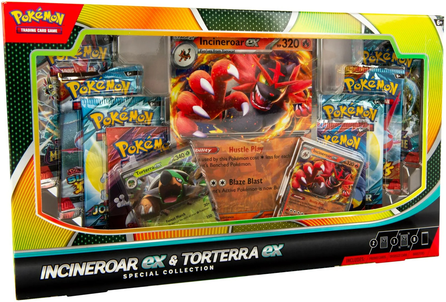 The Pokemon Company Pokemon TCG Incineroar EX & Torterra EX Special Collection Box