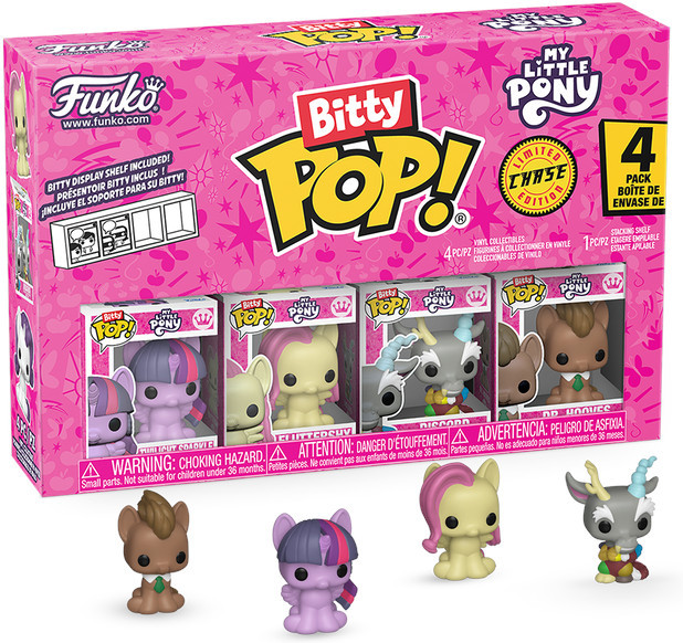 My Little Pony Funko Bitty Pop! 4-Pack: Twilight Sparkle / Fluttershy / Discord / Dr Hooves afbeelding