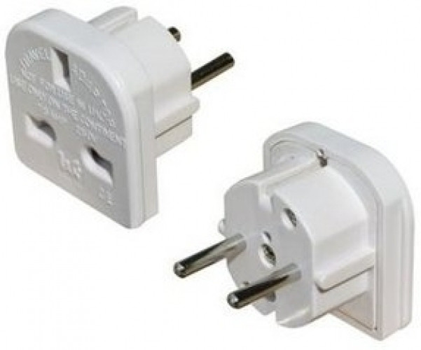 UK to Euro Plug Adaptor afbeelding