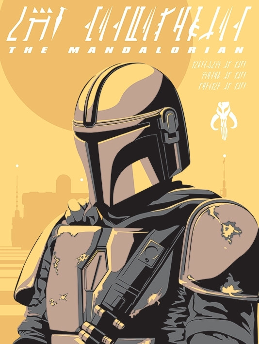 Star Wars the Mandalorian Canvas - Illustration (80x60cm)