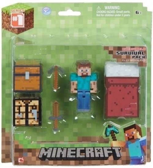 Image of Minecraft Action Figure: Survival Pack