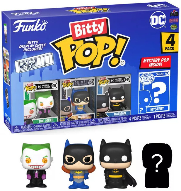 DC Funko Bitty Pop! 4-Pack: The Joker / Batgirl / Batman afbeelding