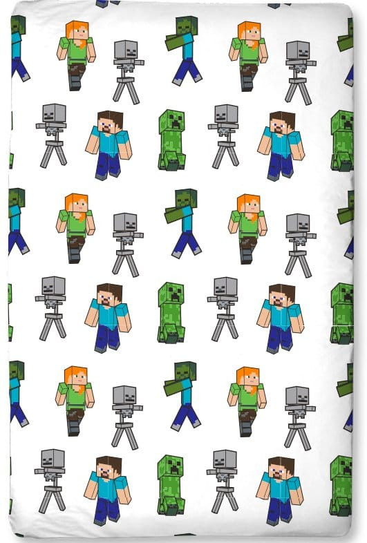 Halantex Minecraft Hoeslaken - Steve & Enemies