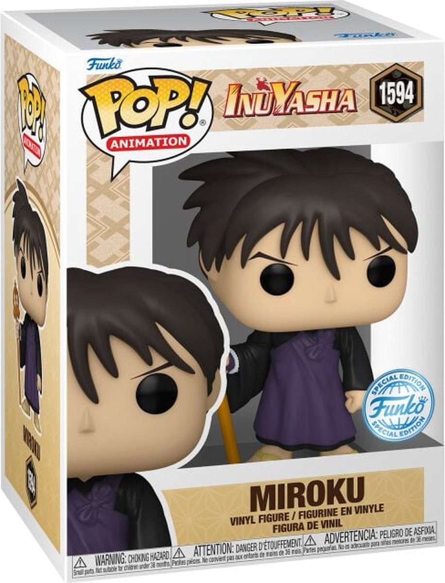 InuYasha Miroku Vinyl Figur 1594 Funko Pop! meerkleurig - PVC - Anime, Fan merch, TV-series