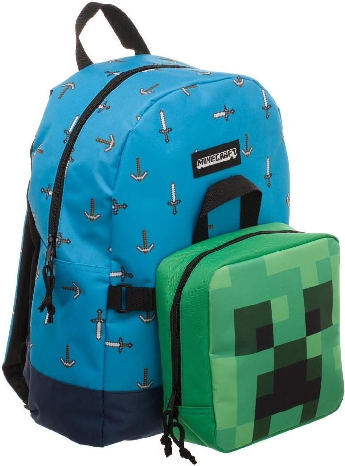 Bioworld Corp Minecraft Blue Sword Axe Backpack With Detachable Lunch Box bioworld corp kopen in de aanbieding Bioworld Corp Minecraft Blue Sword Axe Backpack With Detachable Lunch Box bioworld corp kopen in de aanbieding