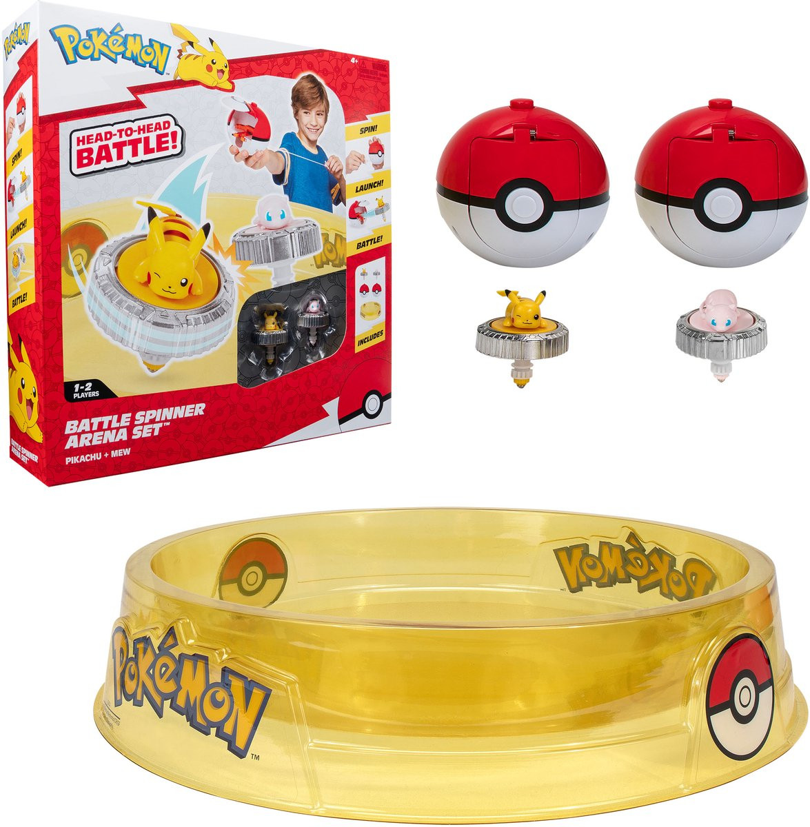 Pokemon Battle Spinner 2-Pack with Stadium - Pikachu & Mew