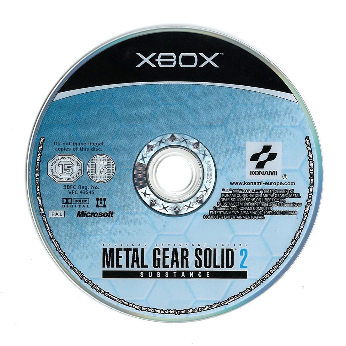 Metal Gear Solid 2 Substance (losse disc)
