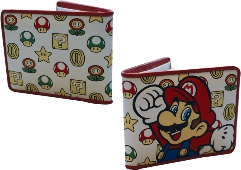 Image of Mushroom Pattern With Mario Bifold Wallet