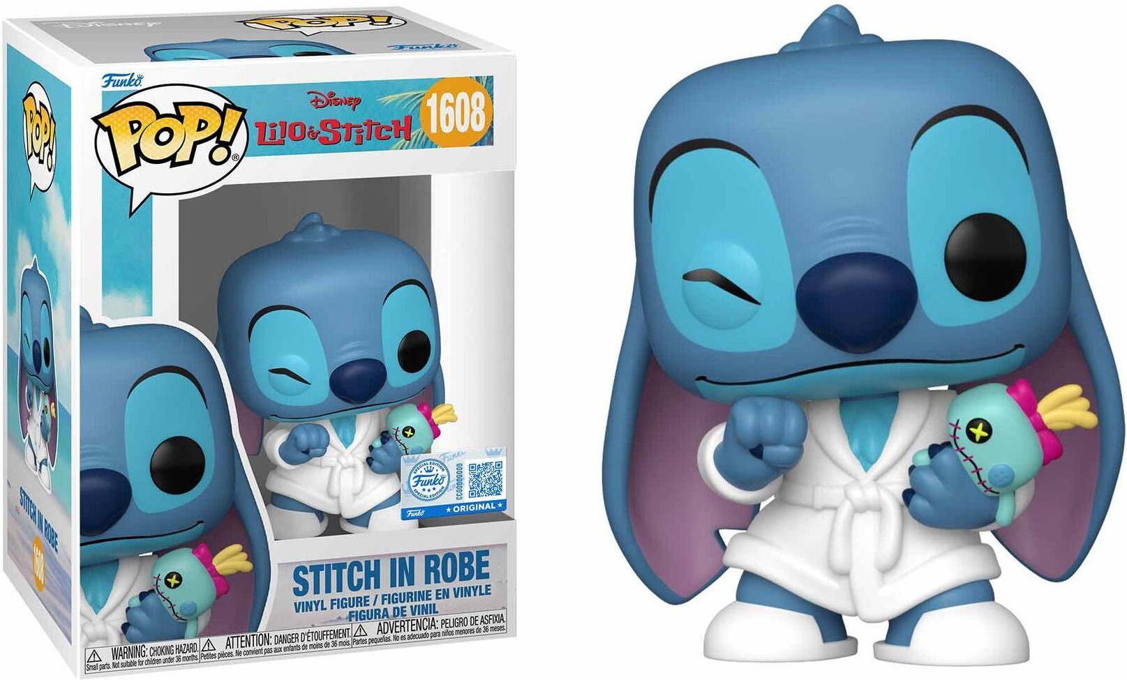 Disney Lilo & Stitch Funko Pop Vinyl: Stitch in Robe afbeelding