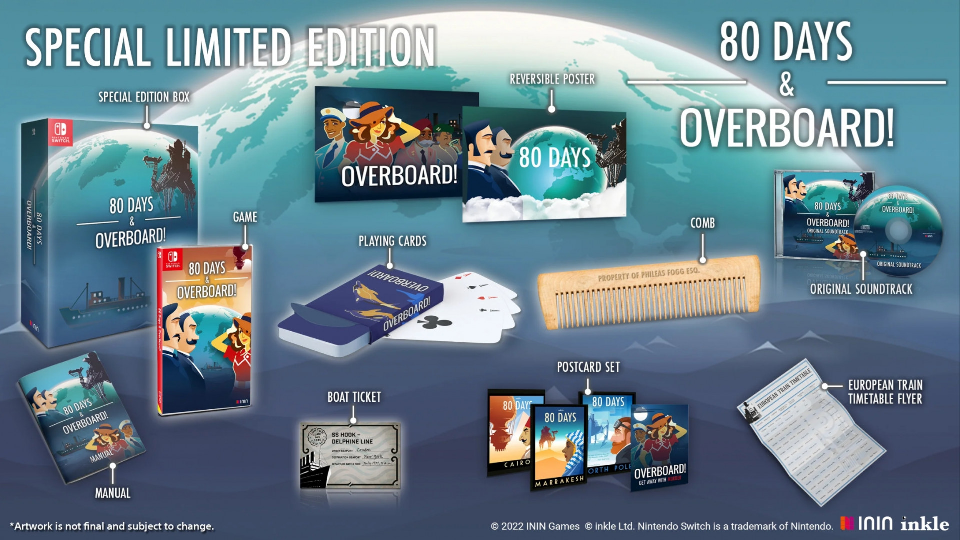 80 days & overboard! Special limited edition / Strictly limited games / Switch / 999 copies