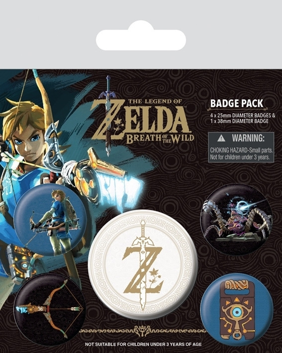 The Legend of Zelda Breath of the Wild Z-Emblem Badge Pack