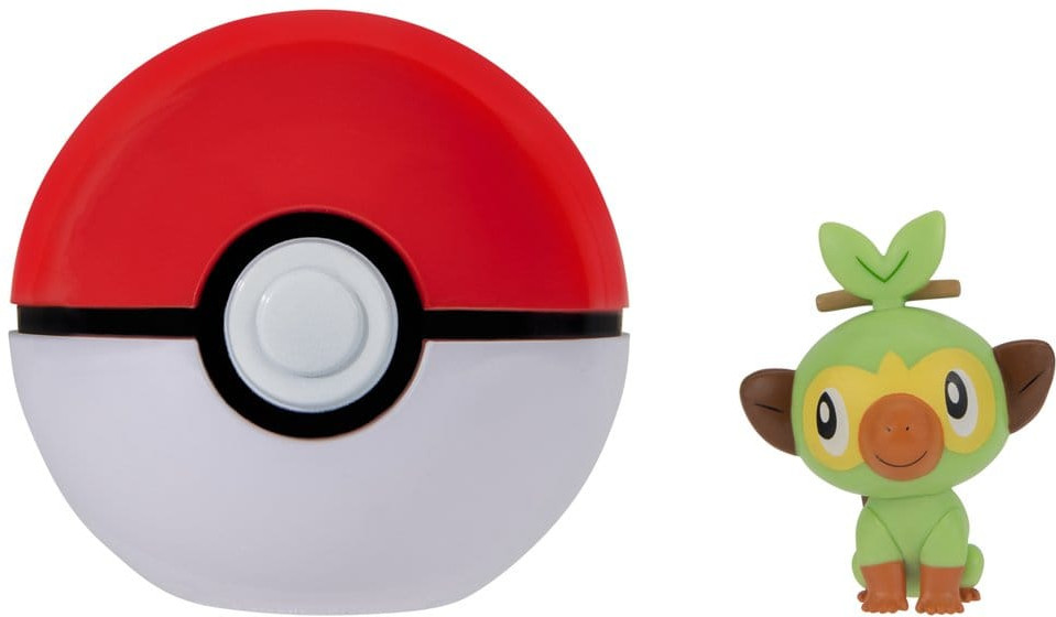 Pokemon Figure - Grookey + Poké Ball (Clip 'n' Go)