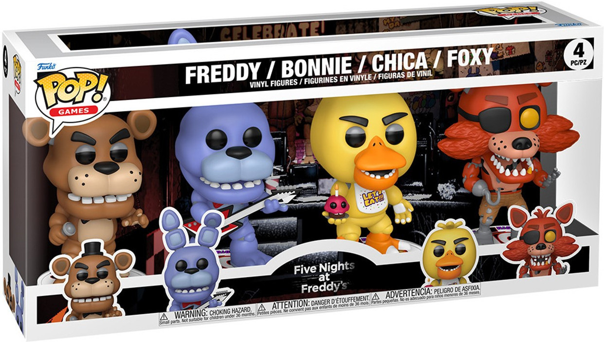 Five Nights at Freddy's Funko Pop Vinyl 4-Pack: Freddy / Bonnie / Chica / Foxy