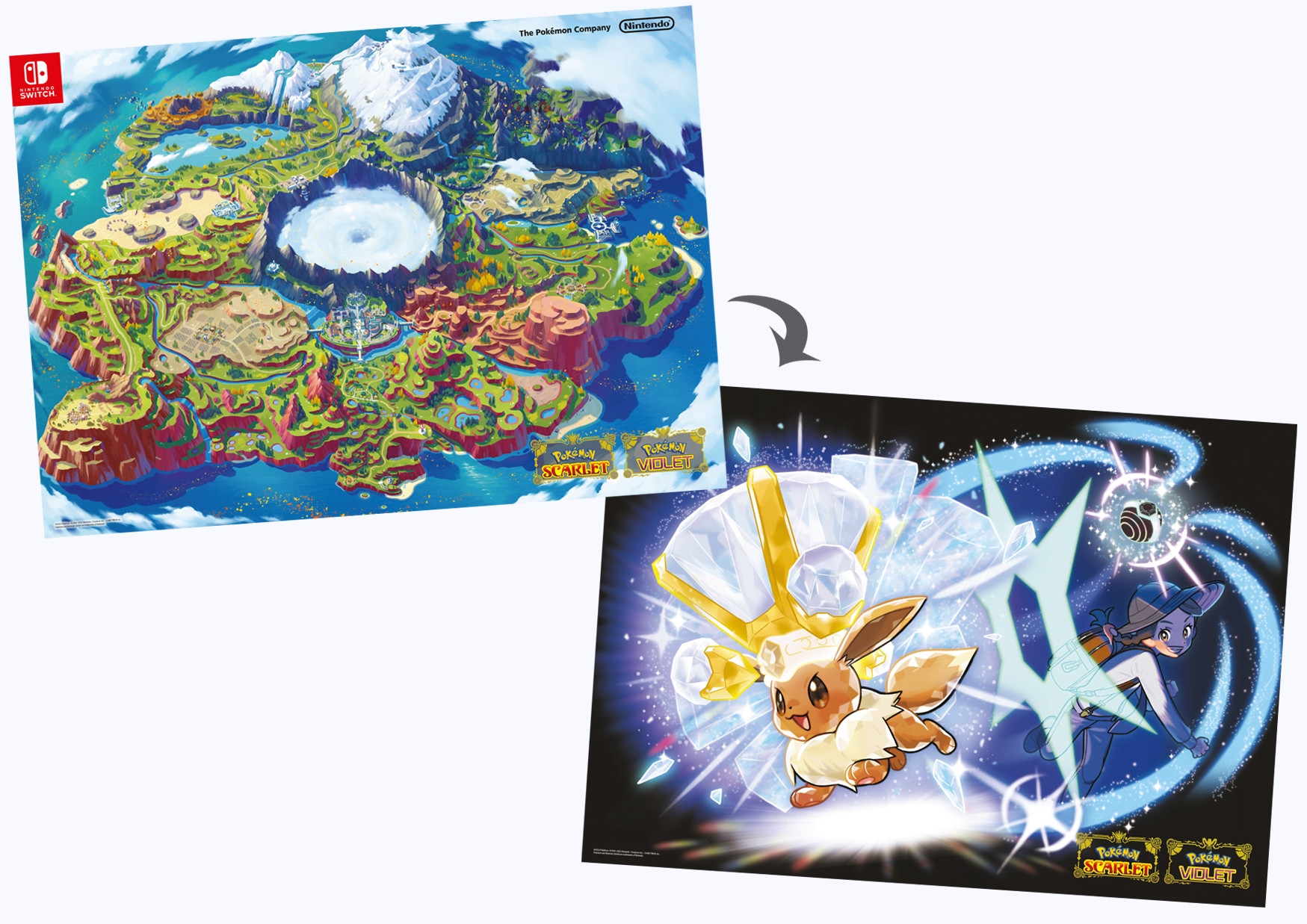 Pokemon Scarlet & Violet Double Sided Poster