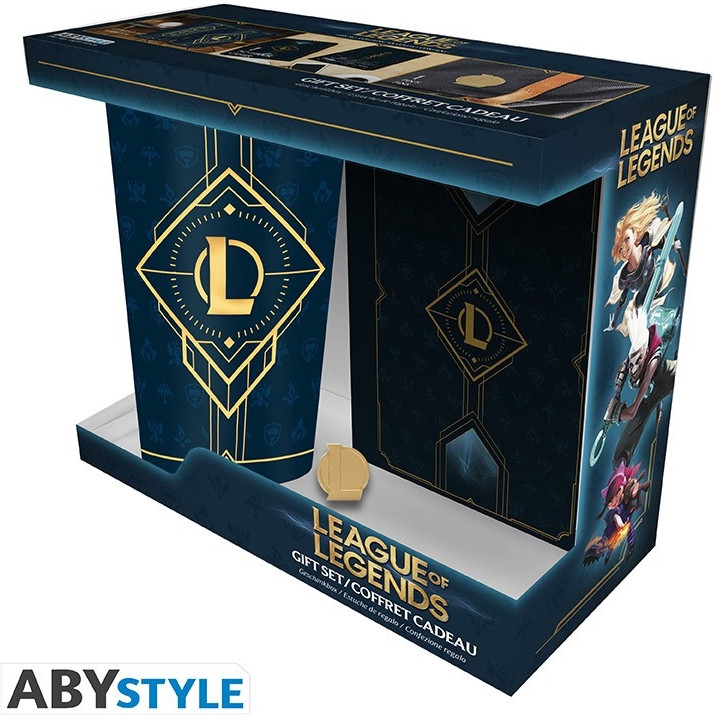 League of Legends - XXL Glass + Pin + Pocket Notebook Gift Set