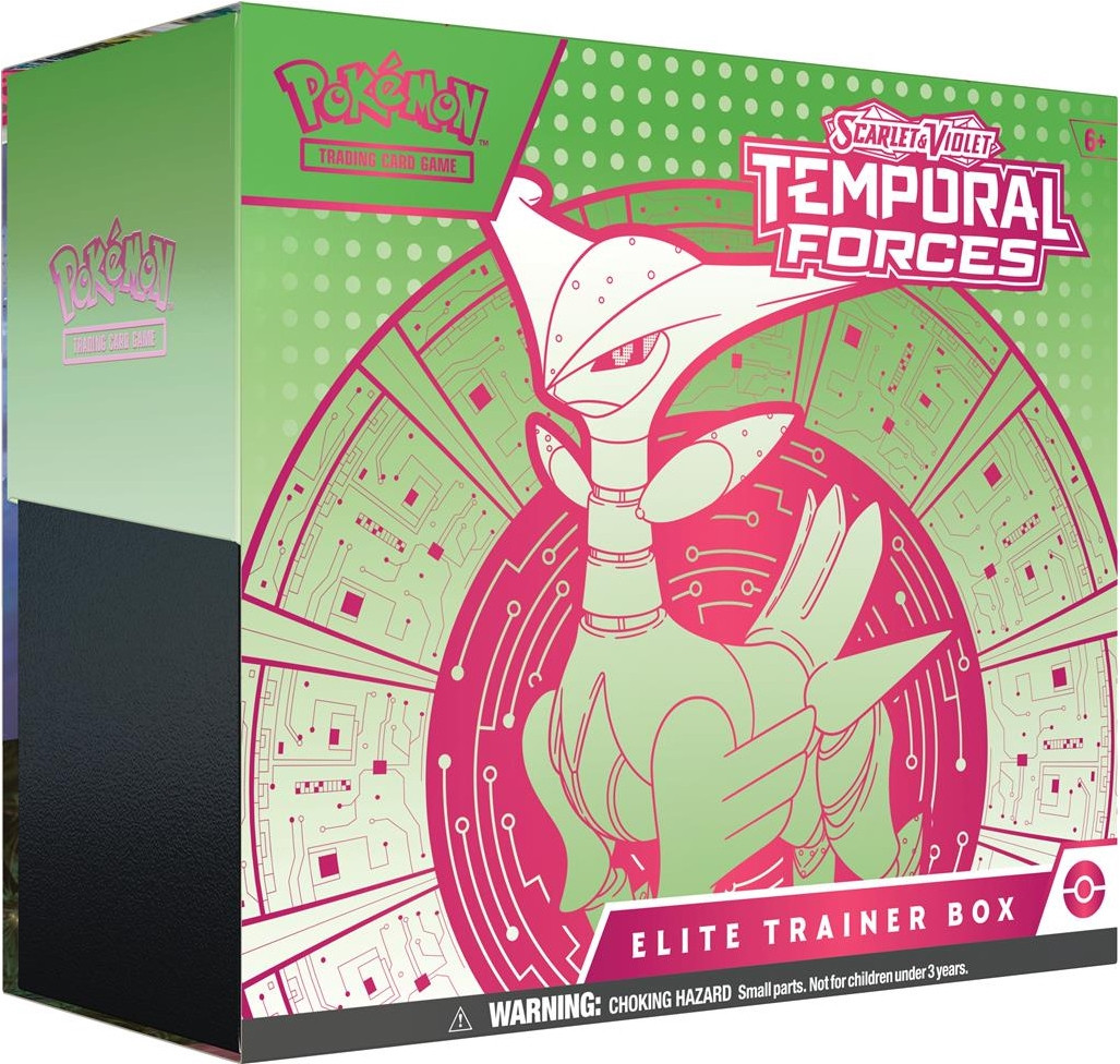 Pokemon TCG Scarlet & Violet Temporal Forces Elite Trainer Box - Iron Leaves