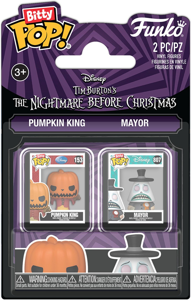 Disney The Nightmare Before Christmas Funko Bitty Pop! 2-Pack: Pumpkin King & Mayor