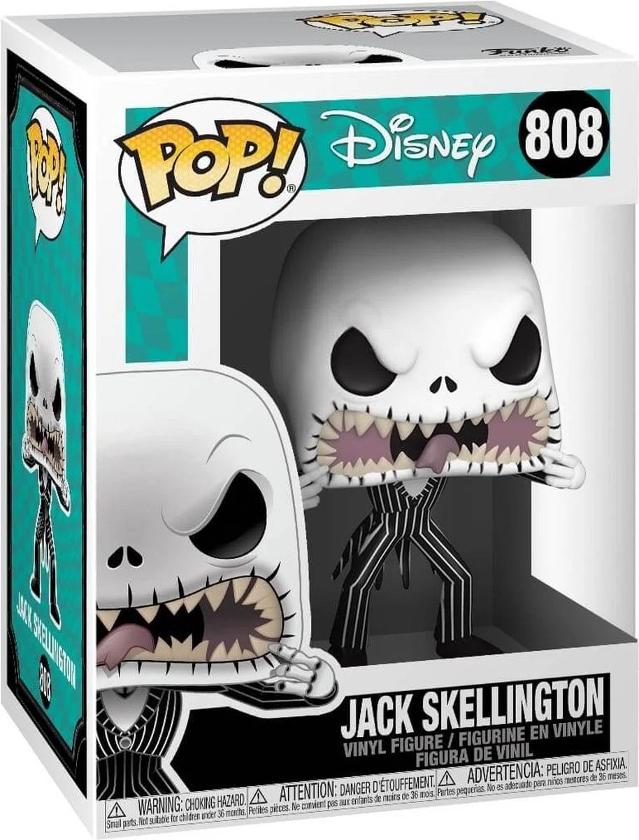 Disney the Nightmare Before Christmas Funko Pop Vinyl: Jack Skellington (Scary Face) afbeelding