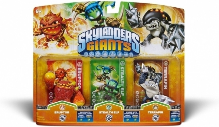 Image of Skylanders Giants 3 Pack (Eruptor/Stealth Elf/Terrafin)