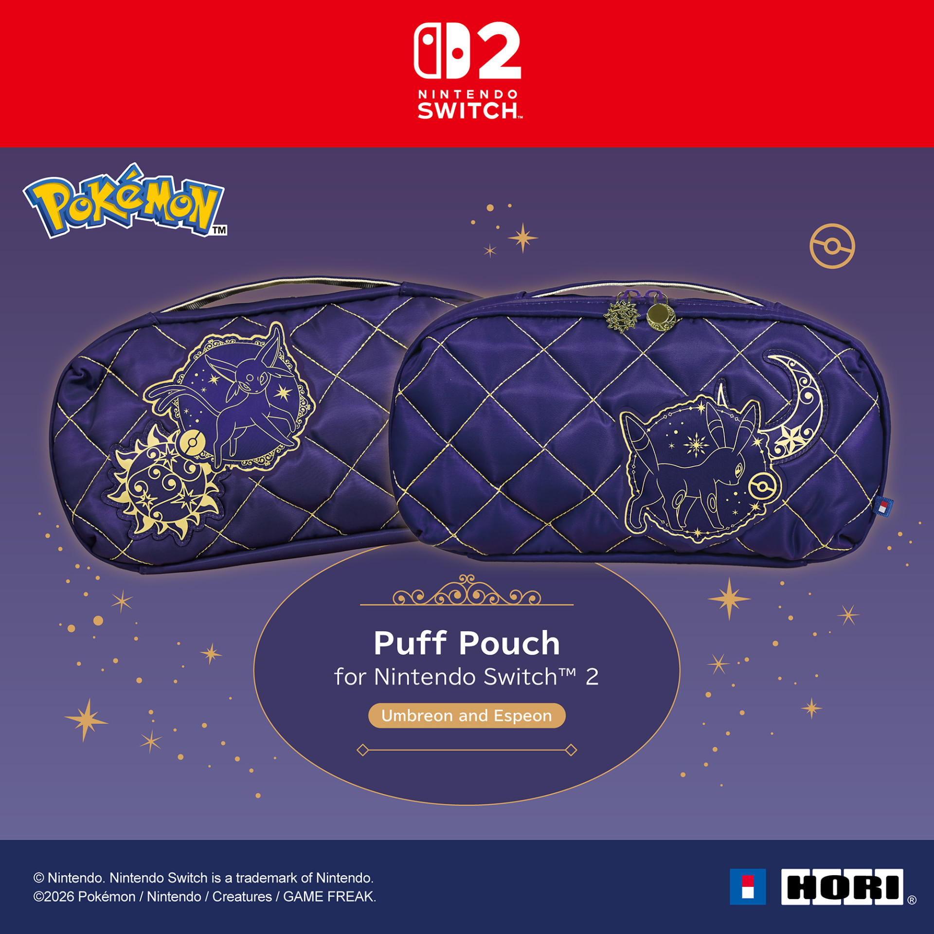 Hori Puff Pouch (Umbreon & Espeon)