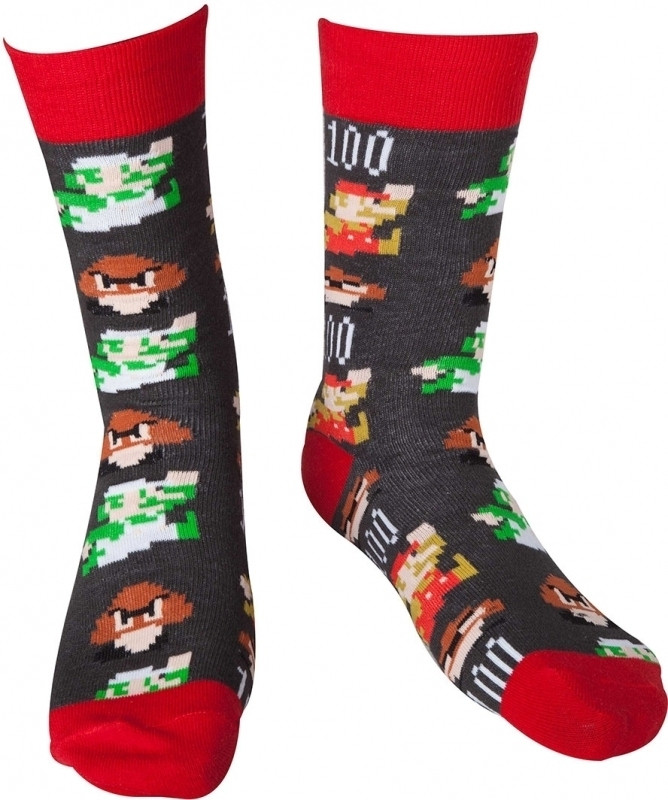 Image of Nintendo - Mario Pixel Art Socks
