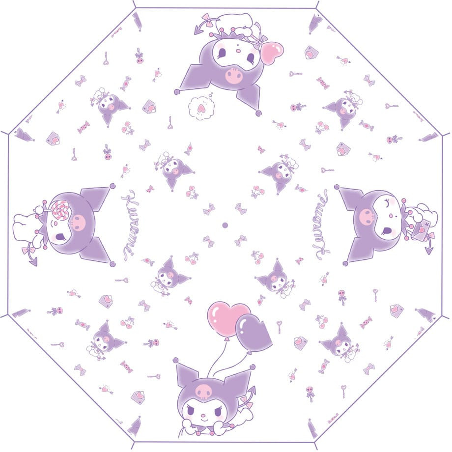 Sanrio Paraplu - Kawaii Kuromi (Transparant) afbeelding