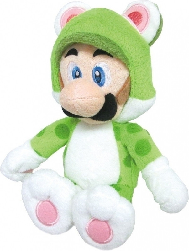 Image of Super Mario Bros.: Cat Luigi 14 Inch Plu