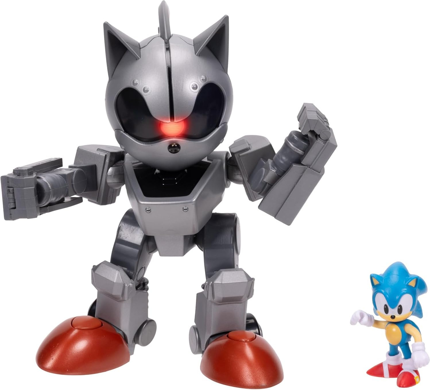 Sonic Action Figure Play Set - Giant Mecha Sonic vs Sonic