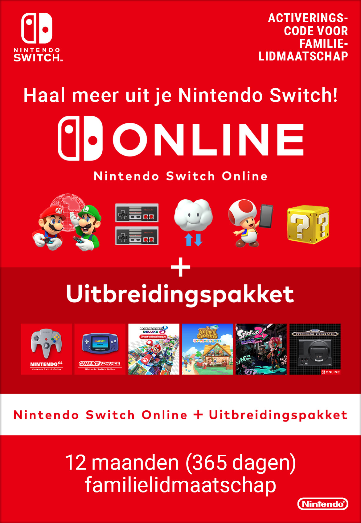Nintendo Switch Online + Expansion Pack (365 Days Family Membership) afbeelding
