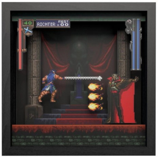 Pixel Frame - Castlevania Symphony of the Night - Intro Dracula (23cm x 23cm)