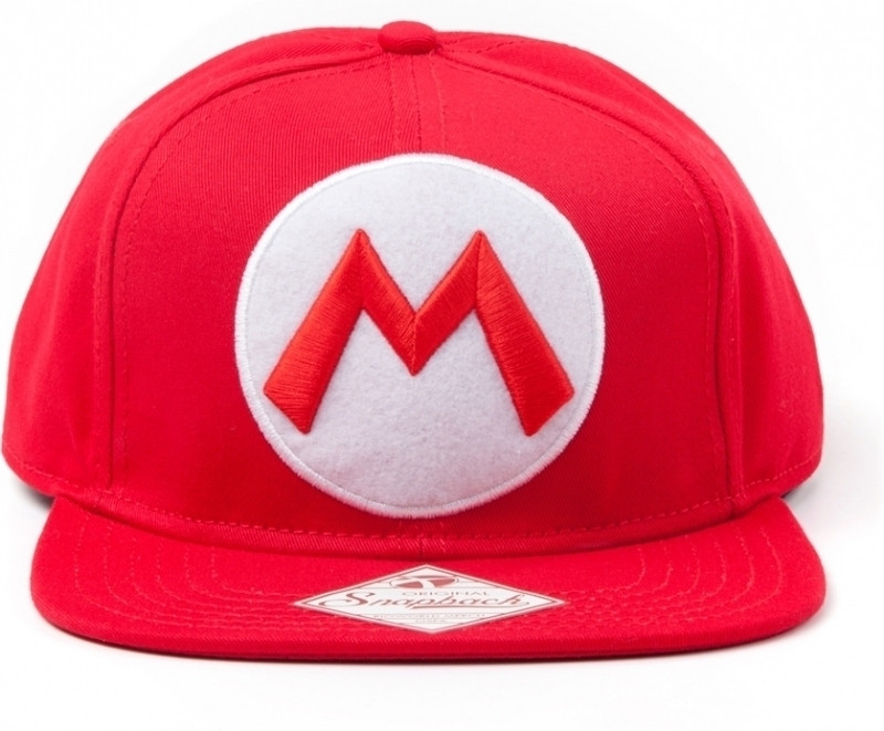 Nintendo - Red Snapback Cap with Mario Logo