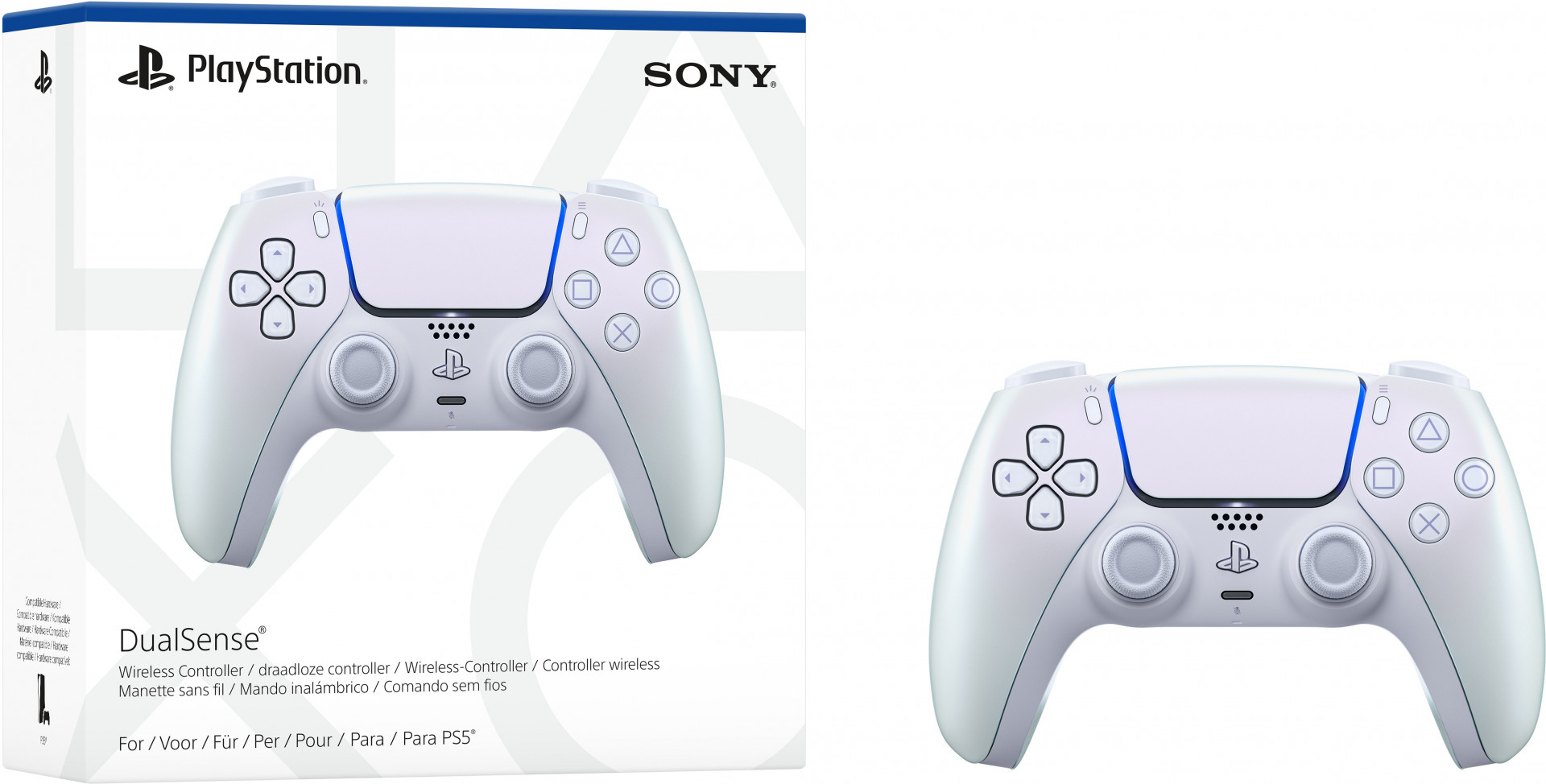 Sony DualSense Wireless Controller (Chroma Pearl) afbeelding