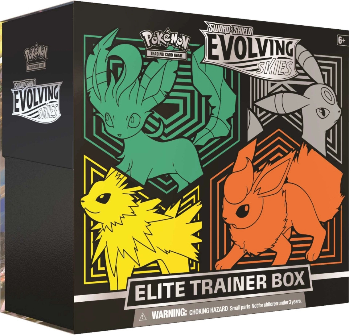 Pokemon TCG Sword & Shield Evolving Skies Elite Trainer Box - Leafeon, Umbreon, Jolteon, Flareon