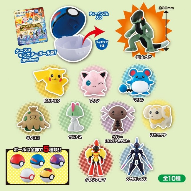 Pokemon Get Collection Gashapon Gum Fierce Battle Figure - Blind Box