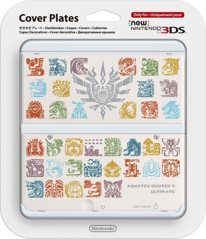 Image of Cover Plate NEW Nintendo 3DS - Monster Hunter 4 White