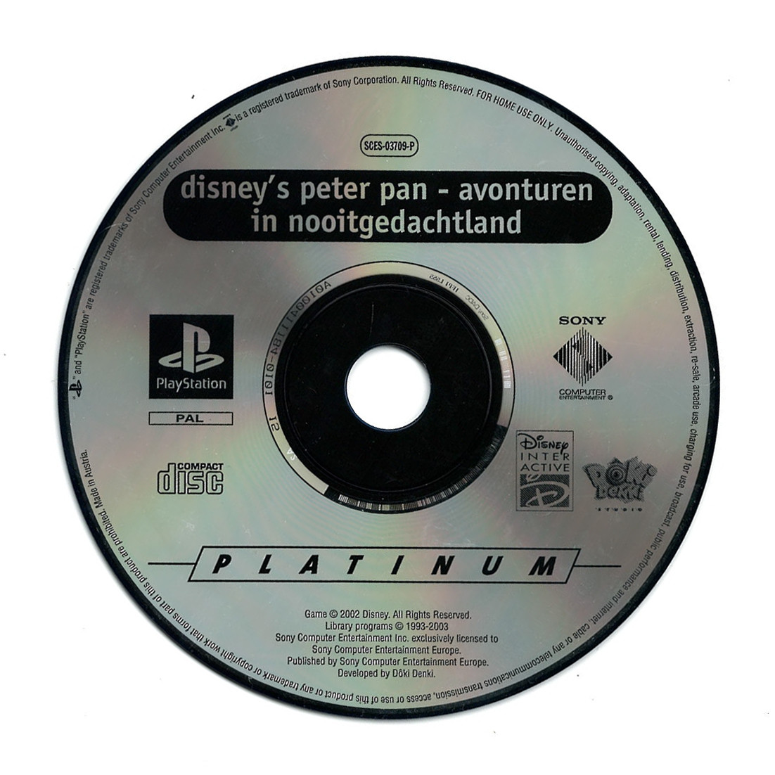 Peter Pan Avonturen In Nooitgedachtland (platinum)(losse disc)