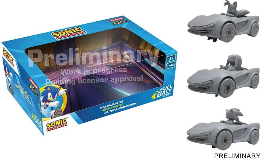 Sonic Racing: CrossWorlds Pull-Back Car - Sonic, Tails & Knuckles (3-Pack)