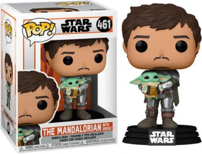 Star Wars The Mandalorian Pop Vinyl The Mandalorian with Grogu