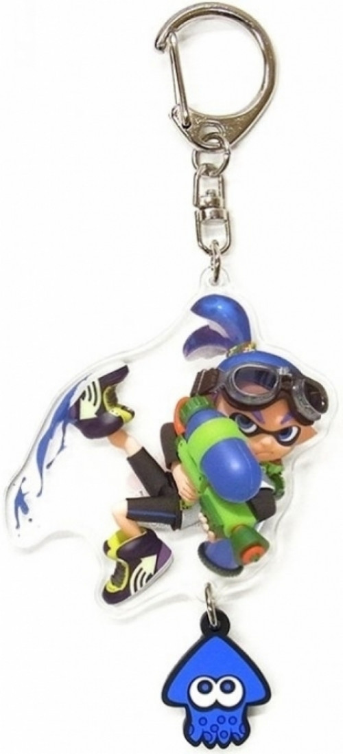 Splatoon Acrylic and Rubber Keychain - Inkling Boy