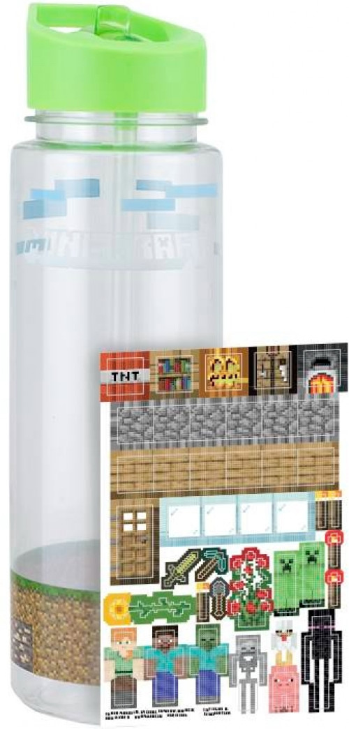 Minecraft - Water Bottle & Stickers Set