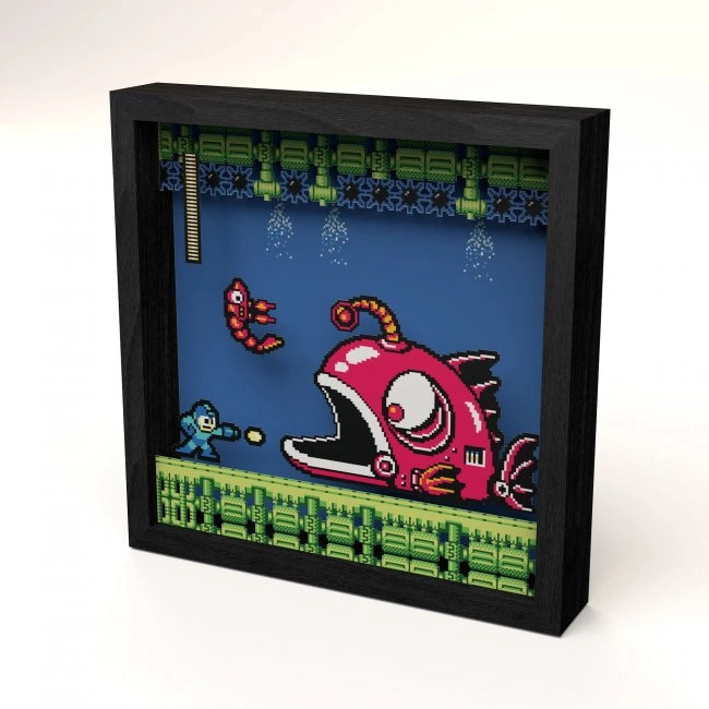 Pixel Frame - Mega Man - Lantern Fish (23cm x 23cm)