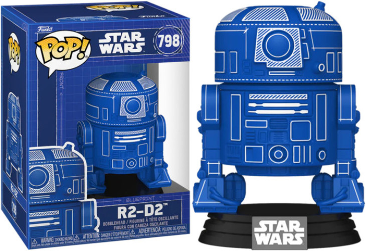 Star Wars Funko Pop Vinyl: R2-D2 (Blueprint) afbeelding