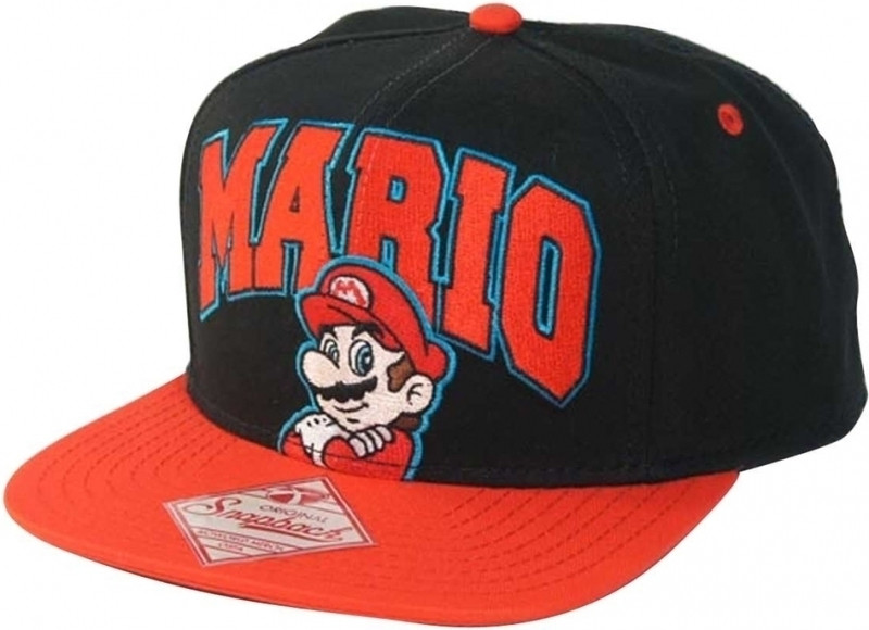 Image of Nintendo - Black/Red Snap Back Cap Mario