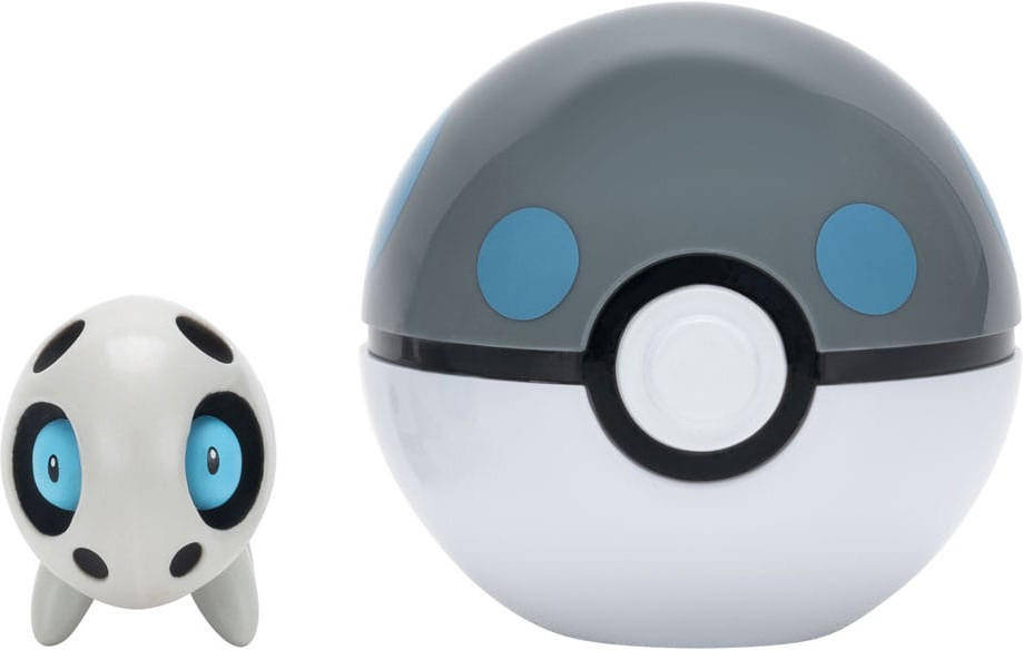 Jazwares Pokemon Figure - Aron + Heavy Ball (Clip 'n' Go)
