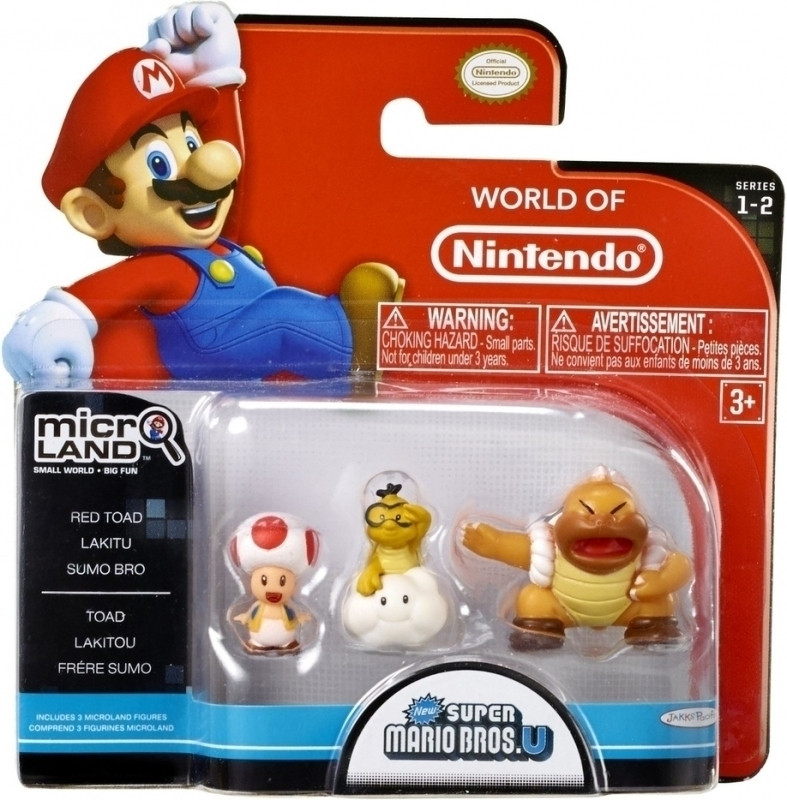 Super Mario Bros Microland Figures - Toad/Lakitu/Sumo Bro