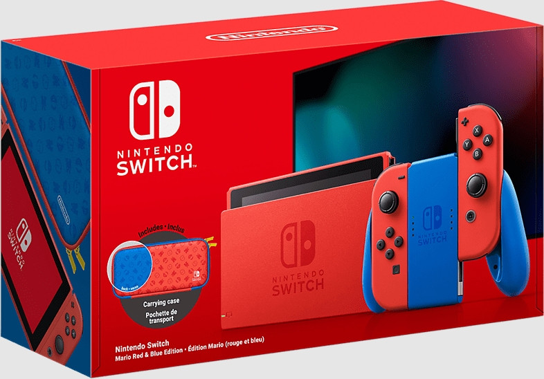 Nintendo Switch (2019 upgrade) - Mario Red & Blue Edition aanbieding