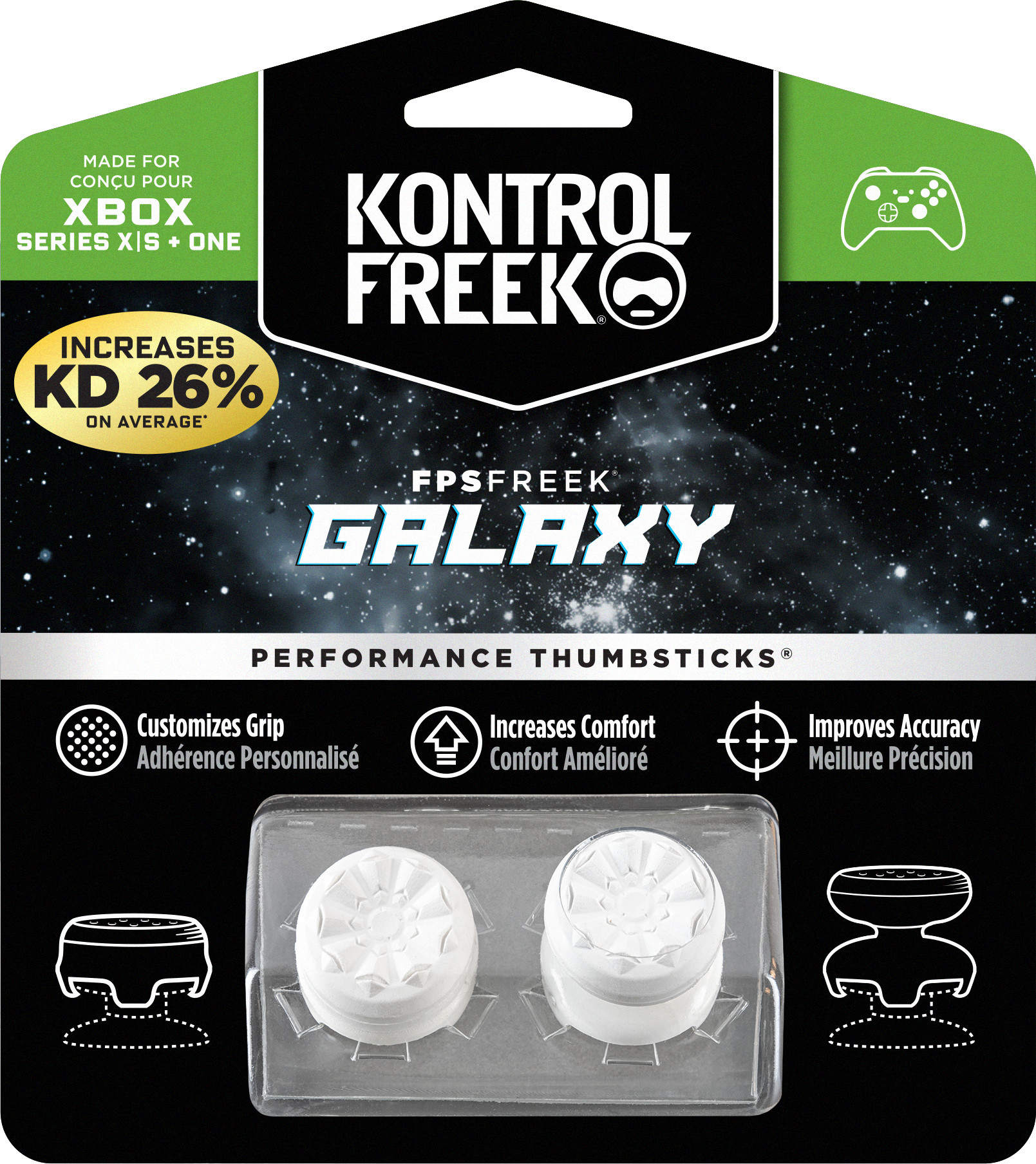 KontrolFreek FPS Freek Galaxy Thumbsticks - Xbox Series X|S & Xbox One - Wit