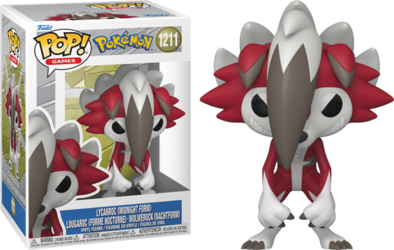 Pokemon Funko Pop Vinyl: Lycanroc Midnight Form (1211)