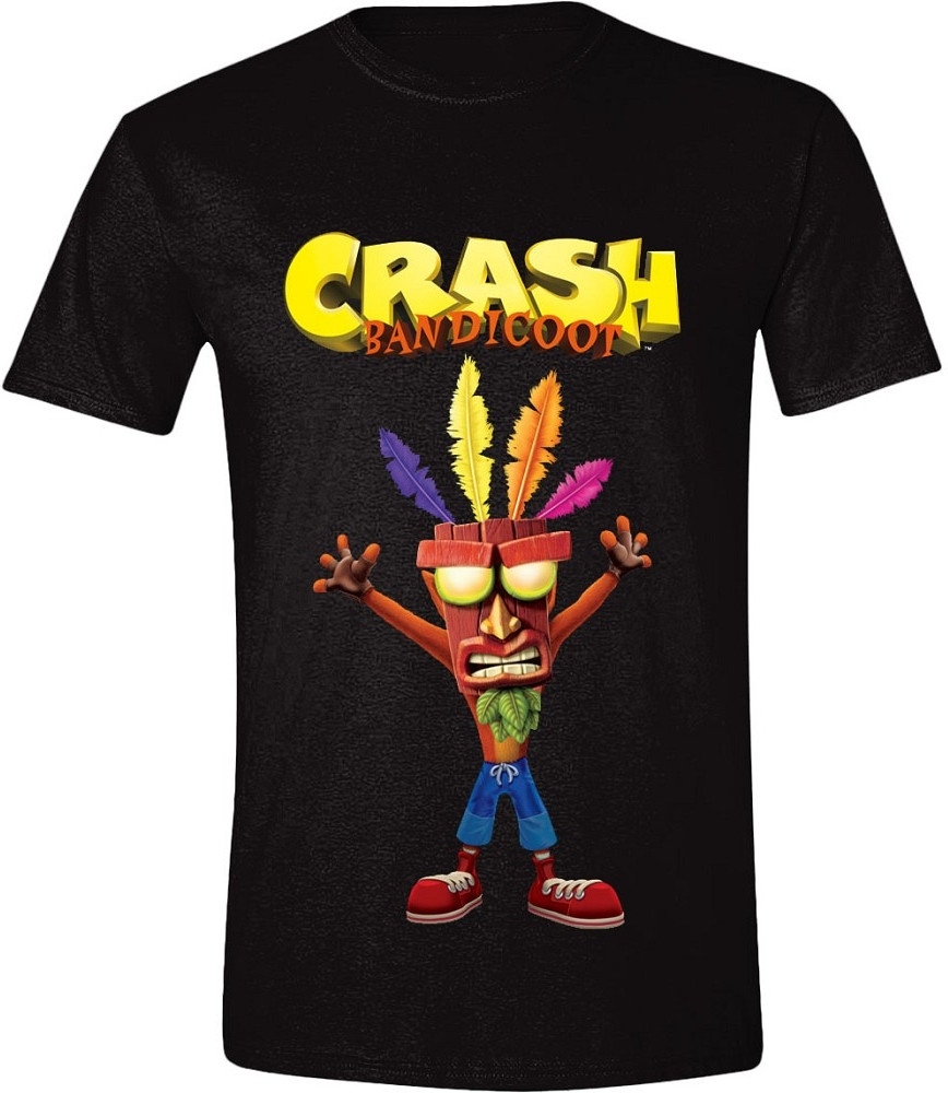 Gildan Softstyle Crash Bandicoot Aku Men T Shirt Black gildan softstyle kopen in de aanbieding