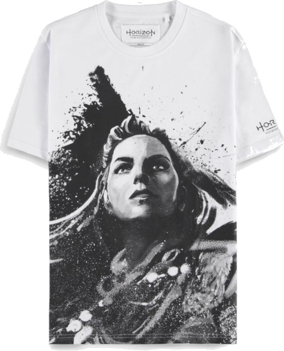 Horizon Forbidden West Heren Tshirt -S- Aloy Spray Wit